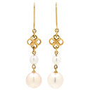 タサキ TASAKI パール フックピアス ホワイト×イエローゴールド K18YG パール ピアス 真珠 1P 1粒 Au750 18K 18金 ドロップ スウィング