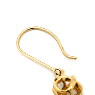 タサキ TASAKI パール フックピアス ホワイト×イエローゴールド K18YG パール ピアス 真珠 1P 1粒 Au750 18K 18金 ドロップ スウィング