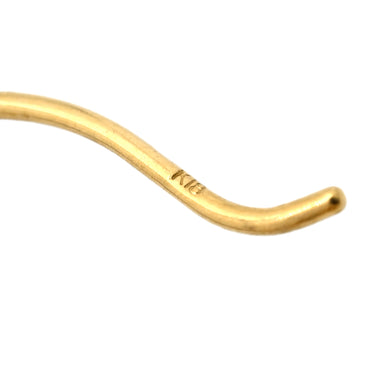 タサキ TASAKI パール フックピアス ホワイト×イエローゴールド K18YG パール ピアス 真珠 1P 1粒 Au750 18K 18金 ドロップ スウィング