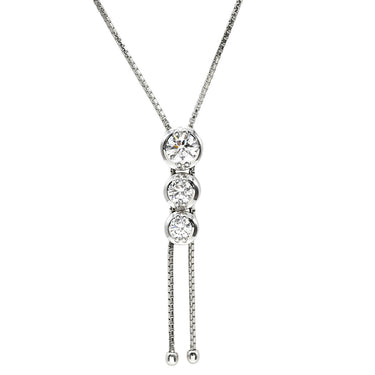 タサキ TASAKI トリロジー ホワイトゴールド K18WG ダイヤモンド ネックレス TASAKI ダイヤ 0.56ct 3石 3粒 Au K18 750WG