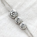 タサキ TASAKI トリロジー ホワイトゴールド K18WG ダイヤモンド ネックレス TASAKI ダイヤ 0.56ct 3石 3粒 Au K18 750WG