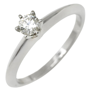 ティファニー Tiffany & Co ソリティア ダイヤリング プラチナシルバー Pt950 ダイヤモンド リング 指輪 T＆Co. 一粒 1P 立爪 0.19ct 11号