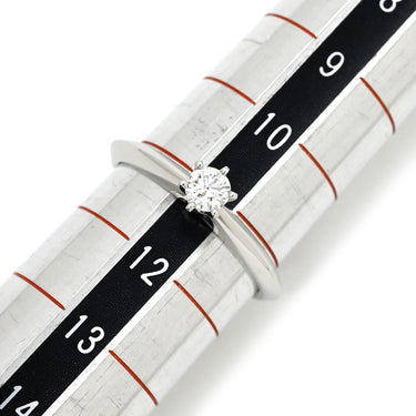 ティファニー Tiffany & Co ソリティア ダイヤリング プラチナシルバー Pt950 ダイヤモンド リング 指輪 T＆Co. 一粒 1P 立爪 0.19ct 11号
