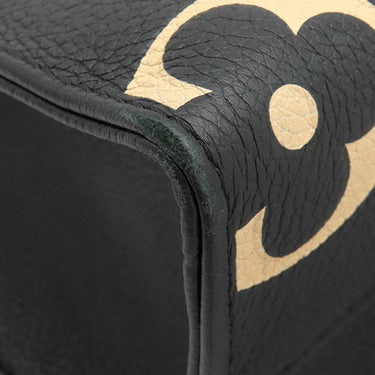 ルイヴィトン LOUIS VUITTON オンザゴー PM M45659 ブラック×ベージュ モノグラムアンプラント ハンドバッグ ゴールド金具 ショルダー欠品