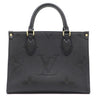 ルイヴィトン LOUIS VUITTON オンザゴー PM M45653 ノワール モノグラムアンプラント ハンドバッグ ゴールド金具 ショルダーストラップ欠品