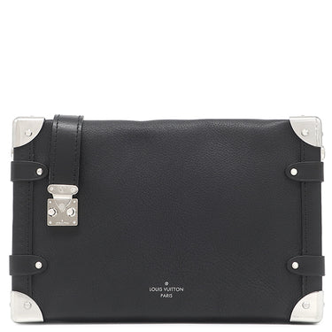 ルイヴィトン LOUIS VUITTON サイドトランク MM M25160 ブラック グレインカーフレザー 2WAYバッグ シルバー金具 斜め掛け ショルダー ハンドバッグ