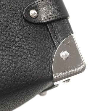 ルイヴィトン LOUIS VUITTON サイドトランク MM M25160 ブラック グレインカーフレザー 2WAYバッグ シルバー金具 斜め掛け ショルダー ハンドバッグ