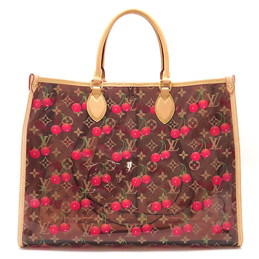 ルイヴィトン LOUIS VUITTON オンザゴー GM M14306 モノグラムチェリー PVC レザー トートバッグ ゴールド金具 LV×TM モノグラムチェリー 村上隆
