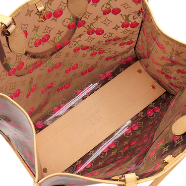 ルイヴィトン LOUIS VUITTON オンザゴー GM M14306 モノグラムチェリー PVC レザー トートバッグ ゴールド金具 LV×TM モノグラムチェリー 村上隆