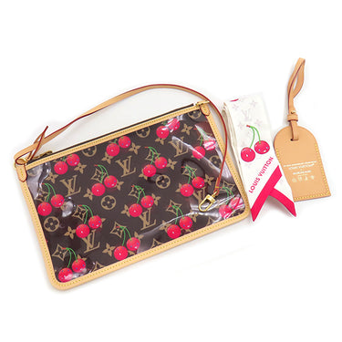 ルイヴィトン LOUIS VUITTON オンザゴー GM M14306 モノグラムチェリー PVC レザー トートバッグ ゴールド金具 LV×TM モノグラムチェリー 村上隆
