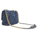 シャネル CHANEL CHANEL 19 AP0957 ブルー デニム ショルダーバッグ ゴールド金具 デニム チェーンショルダー