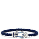 フレッド FRED フォース10 ラージモデル ブルーグラデーション ネイビー×ホワイトゴールド K18WG ダイヤモンド サファイア トパーズ アクアマリン ステンレス・メタル(コードエンド) #18 ブレスレット ダイヤ Au750 18K WG マルチストーン