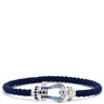 フレッド FRED フォース10 ラージモデル ブルーグラデーション ネイビー×ホワイトゴールド K18WG ダイヤモンド サファイア トパーズ アクアマリン ステンレス・メタル(コードエンド) #18 ブレスレット ダイヤ Au750 18K WG マルチストーン