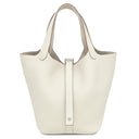 エルメス HERMES ピコタンロック PM クレ トリヨンクレマンス ハンドバッグ シルバー金具 新品 未使用 オフホワイト 2026年製