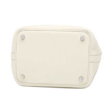 エルメス HERMES ピコタンロック PM クレ トリヨンクレマンス ハンドバッグ シルバー金具 新品 未使用 オフホワイト 2026年製