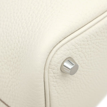 エルメス HERMES ピコタンロック PM クレ トリヨンクレマンス ハンドバッグ シルバー金具 新品 未使用 オフホワイト 2026年製