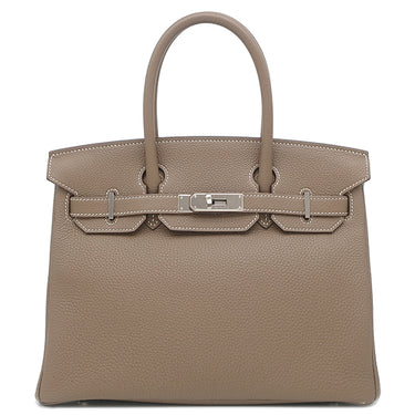 エルメス HERMES バーキン30 エトゥープ トゴ ハンドバッグ シルバー金具 グレージュ