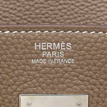 エルメス HERMES バーキン30 エトゥープ トゴ ハンドバッグ シルバー金具 グレージュ