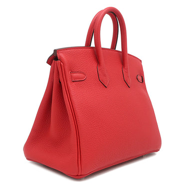 エルメス HERMES バーキン 25 ルージュラデュー トゴ ハンドバッグ シルバー金具 赤 2025年製