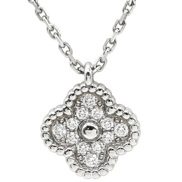 ヴァンクリーフアーペル Van Cleef & Arpels スウィート アルハンブラ ペンダント VCARO85900 ホワイトゴールド K18WG ダイヤモンド ネックレス 750 K18 ダイヤモンド ダイヤ 12石 VCA