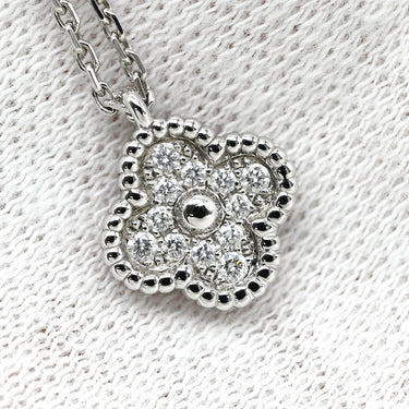 ヴァンクリーフアーペル Van Cleef & Arpels スウィート アルハンブラ ペンダント VCARO85900 ホワイトゴールド K18WG ダイヤモンド ネックレス 750 K18 ダイヤモンド ダイヤ 12石 VCA