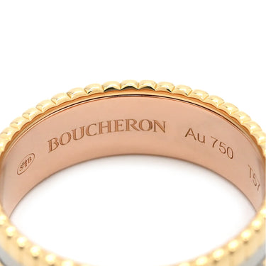 ブシュロン BOUCHERON キャトル クラシック スモール イエローゴールド×ピンクゴールド×ホワイトゴールド K18YG K18PG K18WG #T57 リング 指輪 18K 750 YG PG WG 16号