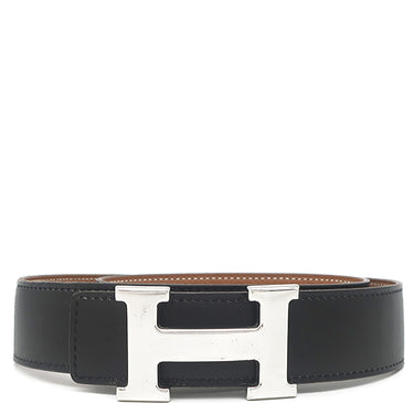 エルメス HERMES コンスタンスH #72 ブラック×ゴールド ボックスカーフ トゴ #72 ベルト シルバー金具 Hバックル リバーシブル