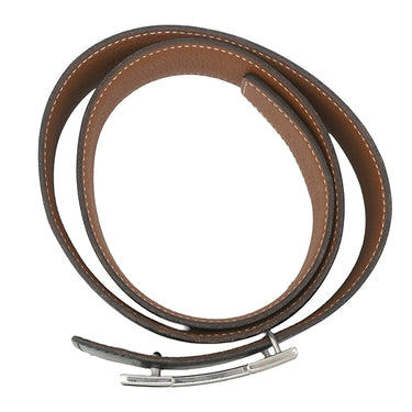 エルメス HERMES コンスタンスH #72 ブラック×ゴールド ボックスカーフ トゴ #72 ベルト シルバー金具 Hバックル リバーシブル