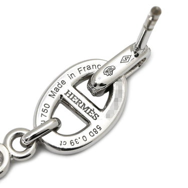 エルメス HERMES シェーヌダンクル ドロップ ダイヤピアス ホワイトゴールド K18WG ダイヤモンド ピアス 750 18K WG ホワイトゴールド