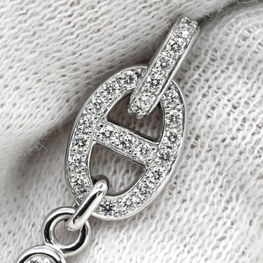 エルメス HERMES シェーヌダンクル ドロップ ダイヤピアス ホワイトゴールド K18WG ダイヤモンド ピアス 750 18K WG ホワイトゴールド