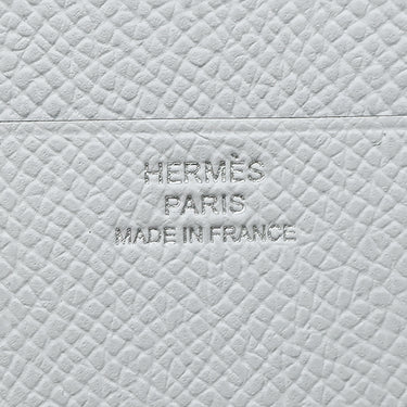 エルメス HERMES ベアン コンビネ グリプラチナ ヴォーエプソン 三つ折り財布 シルバー金具 グレー 2024年製