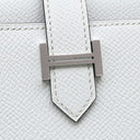 エルメス HERMES ベアン コンビネ グリプラチナ ヴォーエプソン 三つ折り財布 シルバー金具 グレー 2024年製