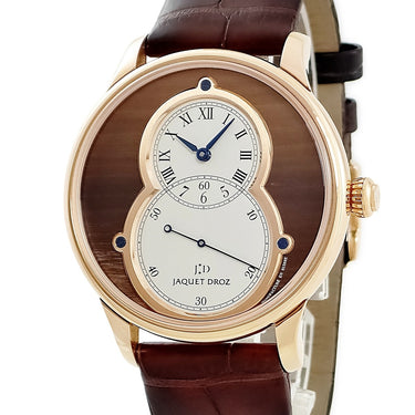 腕時計 ジャケ・ドロー Jaquet Droz グランセコンド J003033442 自動巻き メンズ K18PG無垢 ペトリファイドウッド 青針 限定1本