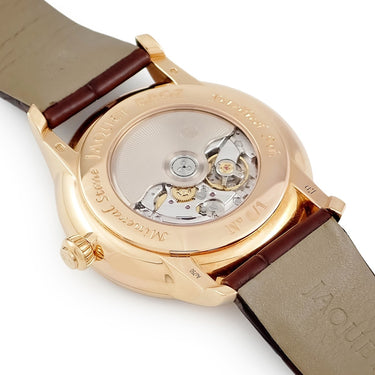 腕時計 ジャケ・ドロー Jaquet Droz グランセコンド J003033442 自動巻き メンズ K18PG無垢 ペトリファイドウッド 青針 限定1本