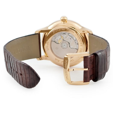 腕時計 ジャケ・ドロー Jaquet Droz グランセコンド J003033442 自動巻き メンズ K18PG無垢 ペトリファイドウッド 青針 限定1本