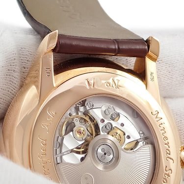 腕時計 ジャケ・ドロー Jaquet Droz グランセコンド J003033442 自動巻き メンズ K18PG無垢 ペトリファイドウッド 青針 限定1本