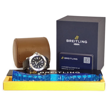 腕時計 ブライトリング BREITLING アベンジャー オートマチック 43 A17318101B1A1 A17318 自動巻き メンズ ブラック 逆回転防止ベゼル