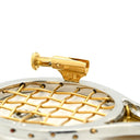 ノンブランド NON BRAND ラケットモチーフ ダイヤ イエローゴールド×プラチナシルバー K18YG Pt900 ダイヤモンド ブローチ 18K 750 YG プラチナ900 テニスラケット