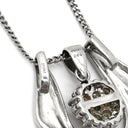 ノンブランド NON BRAND ダイヤモンド ライトイエロー×プラチナシルバー Pt900 ダイヤモンド Pt850(チェーン) ネックレス Pt900 プラチナ パヴェ フラワー 花モチーフ ウィング 翼モチーフ 3WAY
