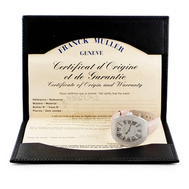 腕時計 フランクミュラー FRANCK MULLER インフィニティ 3535 QZ R D4 CD クオーツ レディース OH済 K18WG無垢 純正ダイヤ パヴェ