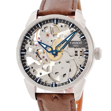 腕時計 ティソ TISSOT T-コンプリカシオン スケレッテ T070.405.16.411.00 T070405A 手巻き メンズ スケルトン 青針
