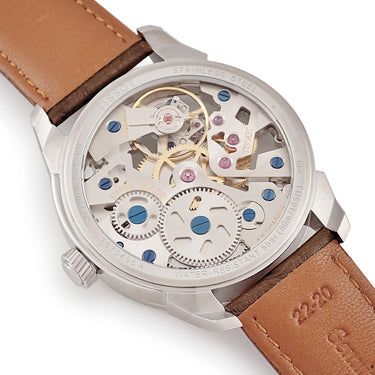 腕時計 ティソ TISSOT T-コンプリカシオン スケレッテ T070.405.16.411.00 T070405A 手巻き メンズ スケルトン 青針