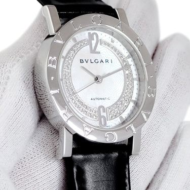 腕時計 ブルガリ BVLGARI ブルガリブルガリ BB33SLAUTO 自動巻き メンズ レディース 純正ダイヤ ホワイト シェル ギョウシェ