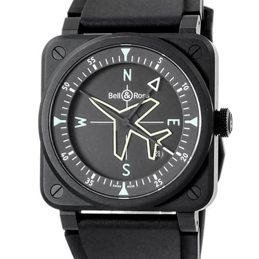 腕時計 ベル&ロス BELL&ROSS BR-03 ジャイロコンパス BR03A-CPS-CE/SRB 自動巻き メンズ ブラック デイト GYROCOMPASS 限定