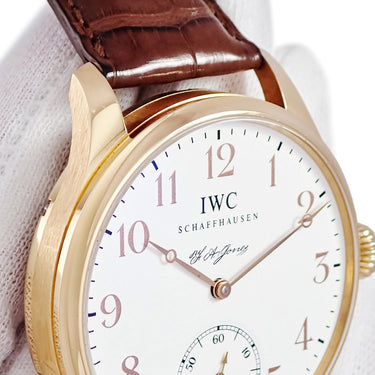 腕時計 IWC IWC ポルトギーゼ F.A.ジョーンズ IW544201 手巻き メンズ OH済 K18PG無垢 ホワイト 白 スモールセコンド 限定