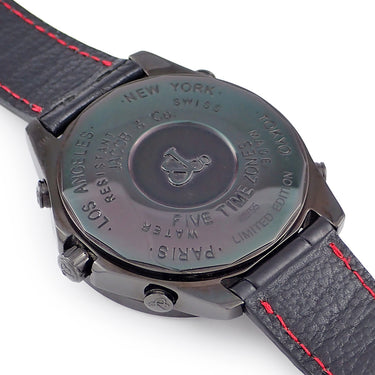 腕時計 ジェイコブ JACOB&CO 5タイムゾーン スカル リミテッド JC-SKULL9D クオーツ メンズ 47mm 純正ダイヤ 骸骨 ドクロ GMT 限定