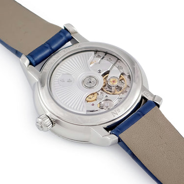腕時計 ジャケ・ドロー Jaquet Droz プティ ウール ミニット 35mm J005000270 自動巻き レディース 新品同様 純正ダイヤ ブルー シェル