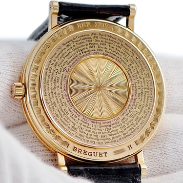 腕時計 ブレゲ BREGUET クラシック レギュレーター 初代ブレゲ生誕250周年記念 1747 自動巻き メンズ OH済 K18YG無垢 デイト 限定
