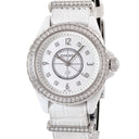 腕時計 シャネル CHANEL J12 H4190 クオーツ レディース 純正ダイヤ ホワイト セラミック ラウンド アラビア