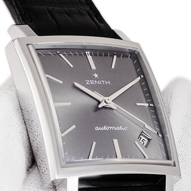 腕時計 ゼニス ZENITH ニュー ヴィンテージ 1965 03.1965.670/91.C591 自動巻き メンズ グレー スクエア デイト ニュービンテージ